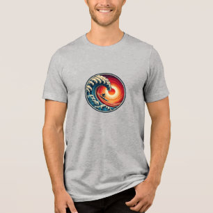 Surfer's Sunset Wave Tri-Blend-Shirt Tri-Blend Shirt