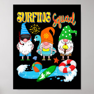 Surfertrupp Drei Gnome Hawaiianisches Surfen Somme Poster