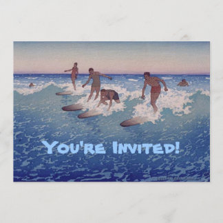 "Surffahrer, Honolulu" - Einladung zum Geburtstag