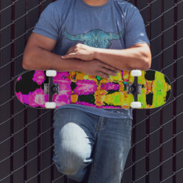 Surffarben: Lila und olivgrün Skateboard