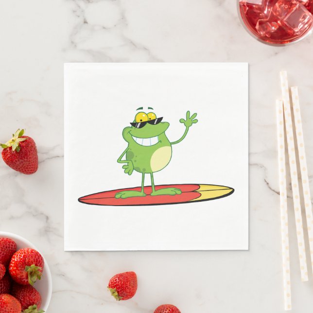 Surffrog mit Sonnenbrille Serviette (Beispiel)