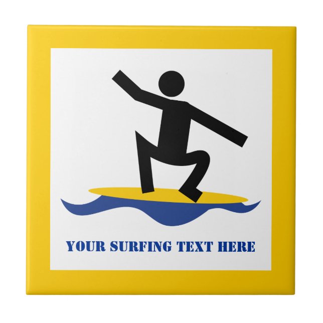 Surfgeschenke, surfen auf seinem Surfbrett nach Ma Fliese (Vorderseite)