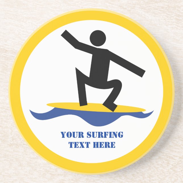 Surfgeschenke, surfen auf seinem Surfbrett nach Ma Getränkeuntersetzer (Vorne)