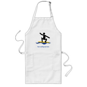 Surfgeschenke, surfen auf seinem Surfbrett nach Ma Lange Schürze