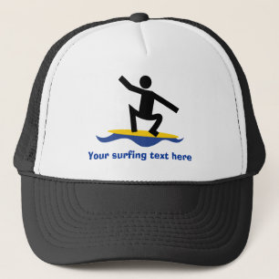 Surfgeschenke, surfen auf seinem Surfbrett nach Ma Truckerkappe