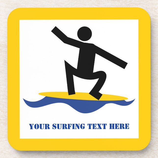 Surfgeschenke, surfen auf seinem Surfbrett nach Ma Untersetzer (Vorderseite)
