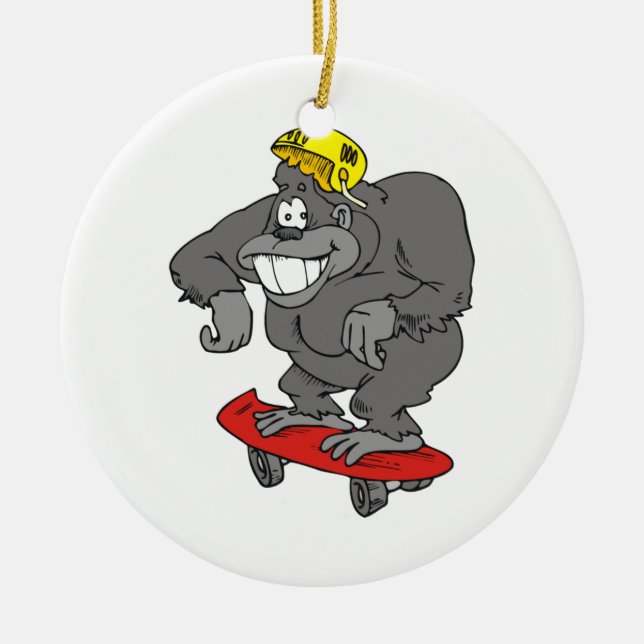 Surfgorilla Keramikornament (Vorne)