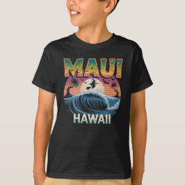 Surfhexe auf Broom Maui Hawaii Halloween T-Shirt