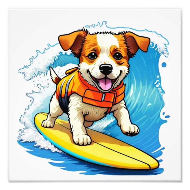 Surfhund Fotodruck (Vorne)