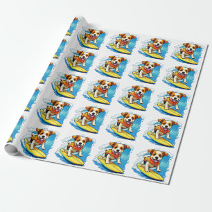 Surfhund Geschenkpapier