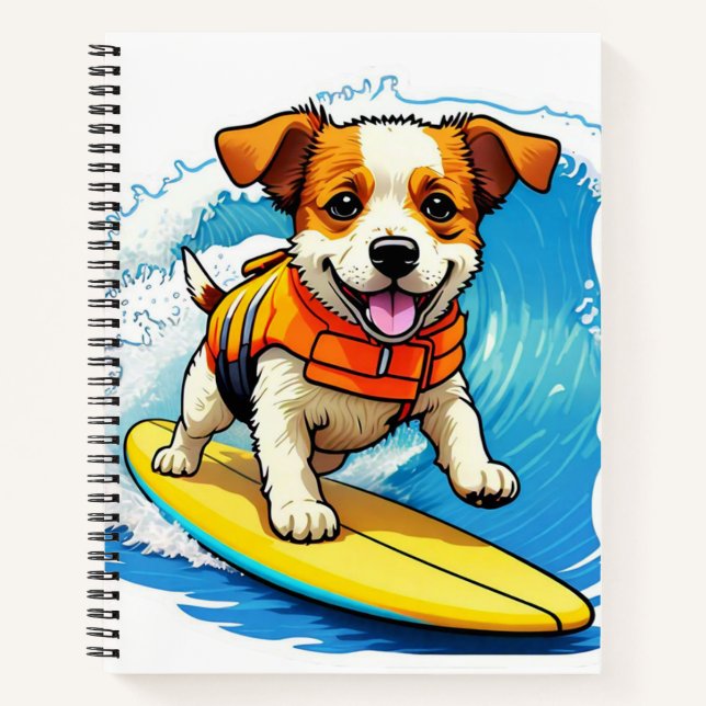 Surfhund Notizbuch (Vorderseite)