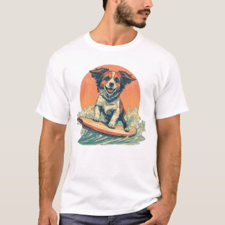 Surfhund Retro Vintage Beach Vibes T-Shirt