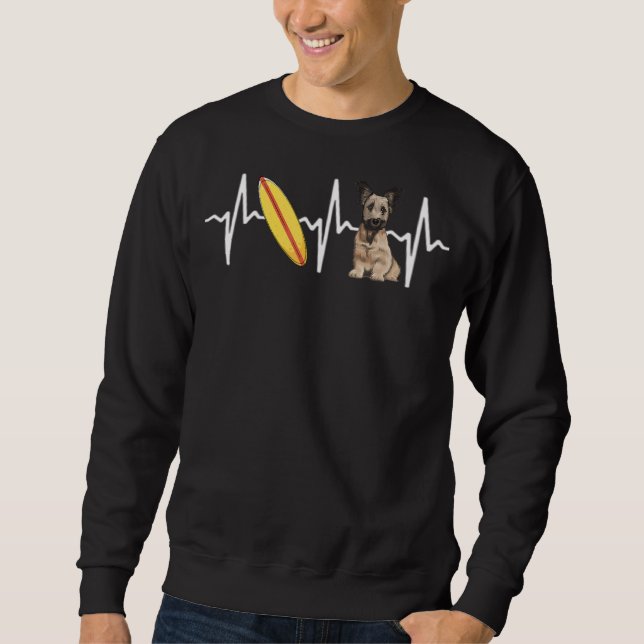 Surfhund Skye Terrier Heartbeat Sweatshirt (Vorderseite)