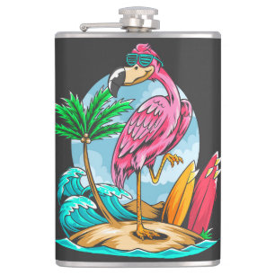 Surfin Flamingo! Flachmann
