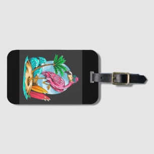 Surfin Flamingo! Gepäckanhänger