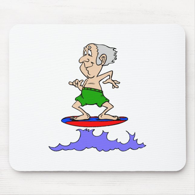 Surfin Großvater Mousepad (Vorne)