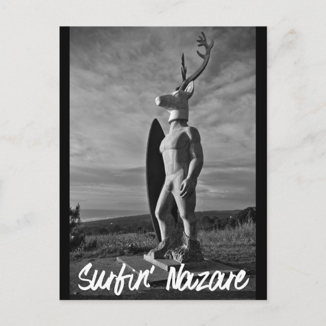 Surfin Nazare Postkarte (Vorderseite)