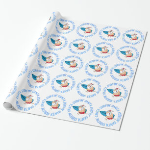 Surfin' Santa Geschenkpapier