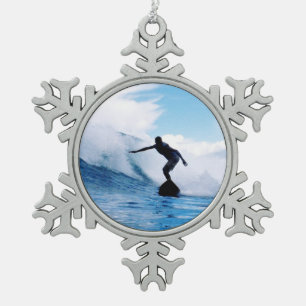 surfing-71.jpg schneeflocken Zinn-Ornament