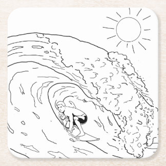 Surfing Adult Coloring Paper Untersetzer