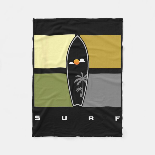 Surfing Apparel - Surfer Surf _1  Fleecedecke (Vorderseite)
