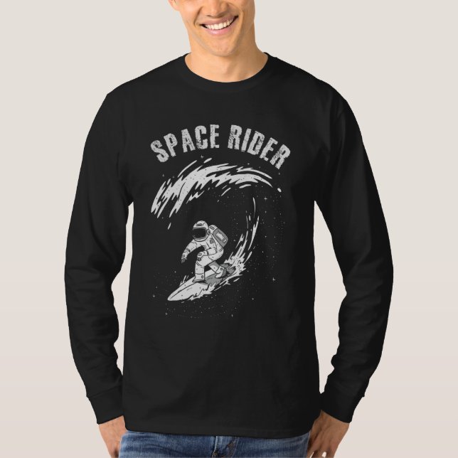 Surfing Astronaut Space Rider Surf the Wave 1 T-Shirt (Vorderseite)