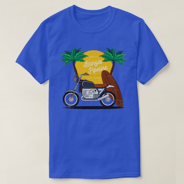 Surfing Banzai Pipeline Oahu Hawaii T-Shirt (Design vorne)