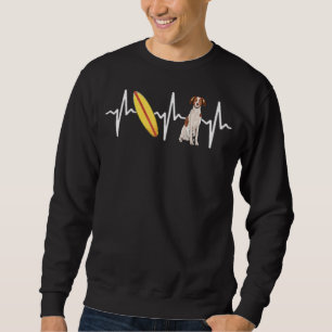 Surfing Bretagne Heartbeat Dog Sweatshirt