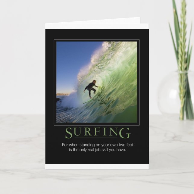 Surfing_Demotivational Plakat Karte (Vorderseite)