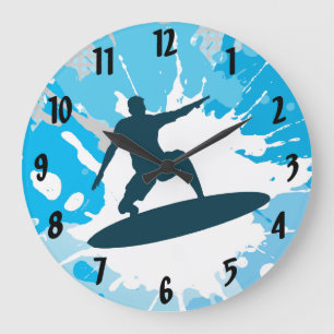 Surfing Design Wall Clock Große Wanduhr