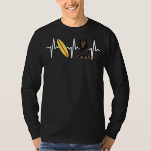 Surfing English Toy Spaniel Heartbeat Dog T-Shirt