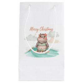 Surfing Hippo Bikini Christmas Kleine Geschenktüte