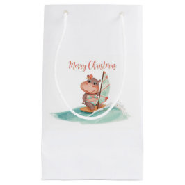 Surfing Hippo Bikini Christmas Kleine Geschenktüte