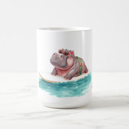 Surfing Hippo Bikini on surf board Kaffeetasse