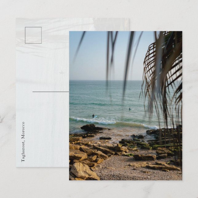 Surfing in Taghazout Morocco Postkarte (Vorne/Hinten)