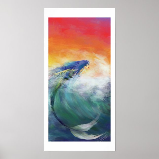 Surfing Mermaid Fantasy Poster (LARGE) (Vorne)