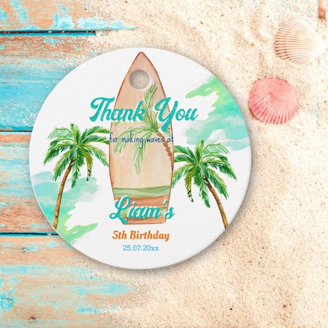 Surfing Party danke Ihnen für Strand Ozean Sommer Geschenkanhänger (Von Creator hochgeladen)