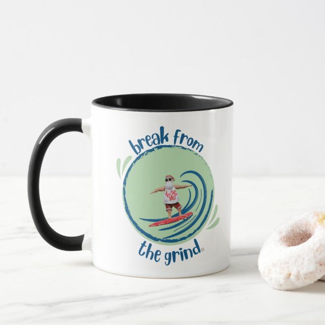Surfing Santa Kaffeetasse (Mit Donut)
