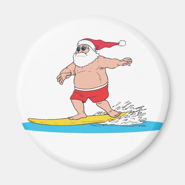 Surfing Santa Magnet (Vorne)