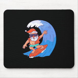 Surfing Santa Mousepad