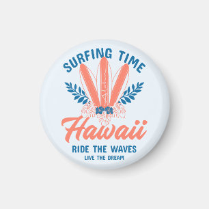 Surfing Time Hawaii Reite die Wellen Magnet
