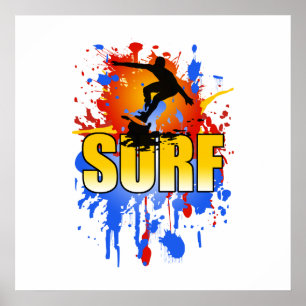 surfing zu postieren poster