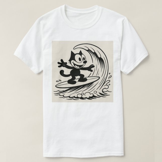 Surfkatze T-Shirt (Design vorne)