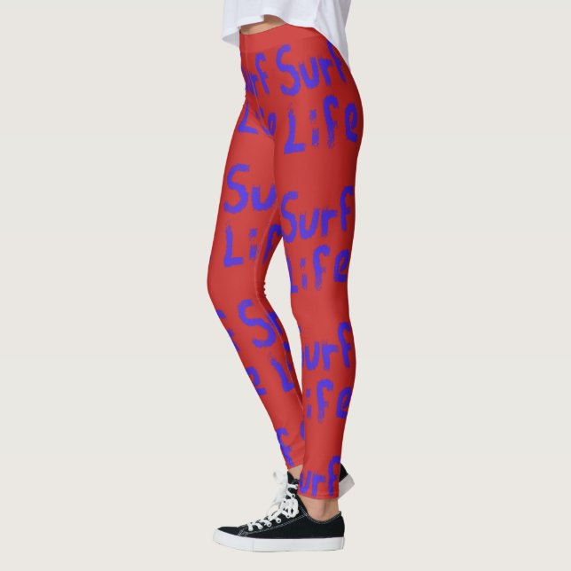 Surfleben Thunder_Cove Rot Blau Leggings (Links)