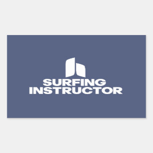 Surflehrer Rechteckiger Aufkleber