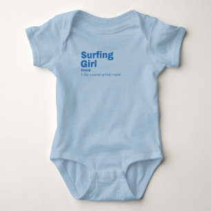 Surfmädchen - Surfen Baby Strampler