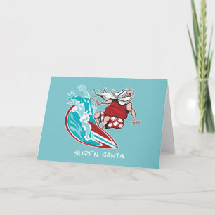 Surf'n Santa Feiertagskarte