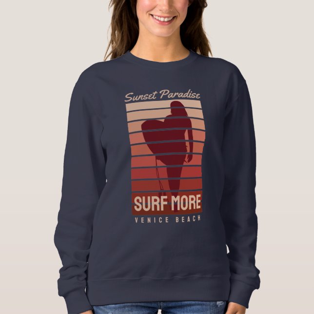 Surfparadies Venedig Strand Sweatshirt (Vorderseite)