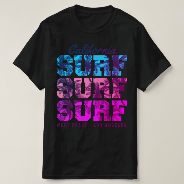 Surfparadies Westküste Kalifornien T-Shirt (Design vorne)