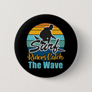 Surfreiter fangen die Wellen Button